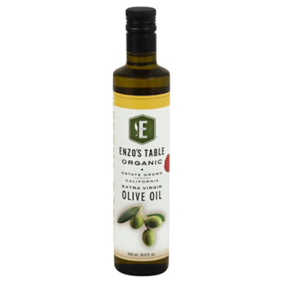 Enzos Table Olive Oil Extra Virgin Organic - 16.9 Fl. Oz.