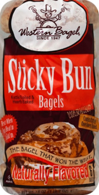 Western Bagel Sticky Bun Bagel - 18 Oz