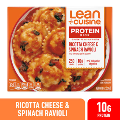 LEAN CUISINE Protein Kick Ricotta Cheese And Spinach Ravioli Frozen Entree Box - 8 Oz - Image 1