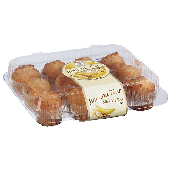 Cafe Valley Banana Nut Mini Muffin 12 Count - 10.5 Oz