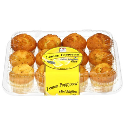 Muffin Mini Lemon Poppyseed 12 Count - Each - Image 1
