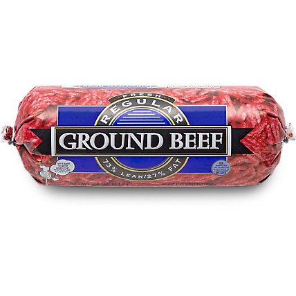 Meat Counter Beef Ground Beef Chub 73% Lean 27% Fat - 16 Oz - Image 1