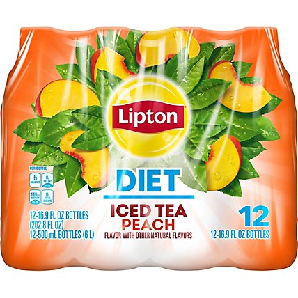 Lipton Iced Tea Diet Peach - 12-16.9 Fl. Oz. - Image 2