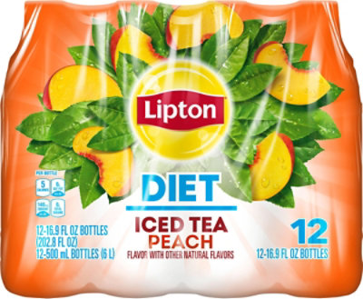 Lipton Iced Tea Diet Peach - 12-16.9 Fl. Oz. - Image 2