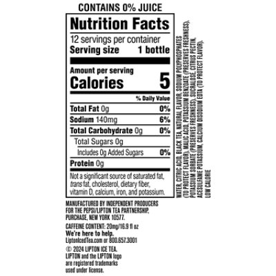 Lipton Iced Tea Diet Peach - 12-16.9 Fl. Oz. - Image 3
