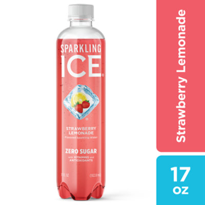 Sparkling Ice Strawberry Lemonade Sparkling Water 17 fl. oz. Bottle - Image 1