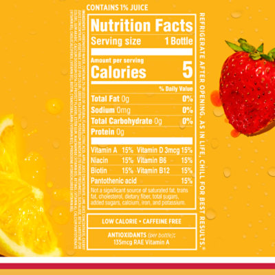 Sparkling Ice Strawberry Lemonade Sparkling Water 17 fl. oz. Bottle - Image 5