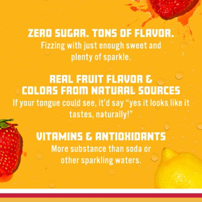 Sparkling Ice Strawberry Lemonade Sparkling Water 17 fl. oz. Bottle - Image 7