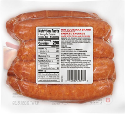 Farmer John Hot Louisiana Brand Smoked Sausage - 28 Oz - Image 5