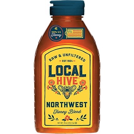 Local Hive Honey Raw & Unfiltered Northwest - 16 Oz - Image 2