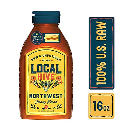 Local Hive Honey Raw & Unfiltered Northwest - 16 Oz - Image 1