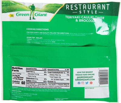 Green Giant Restaurant Style Teriyaki Cauliflower & Broccoli - 12 Oz - Image 5