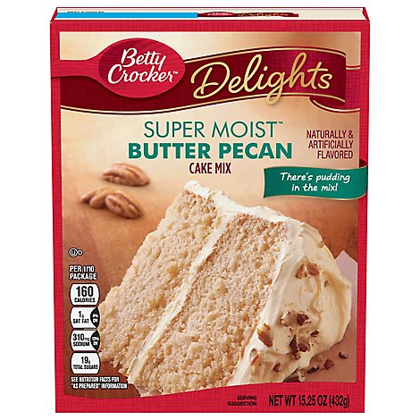 Betty Crocker Delights Cake Mix Super Moist Butter Pecan - 15.25 Oz