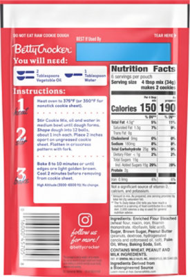 Betty Crocker Cookie Mix Peanut Butter Snack Size - 7.2 Oz - Image 5
