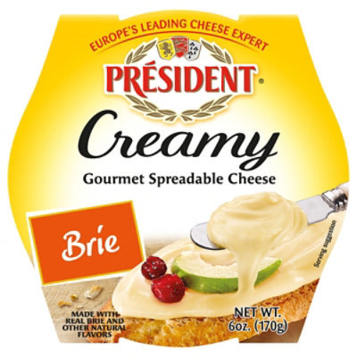President Creamy Gourmet Spreadable Brie - 5 Oz - Image 2