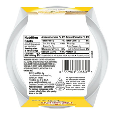 President Creamy Gourmet Spreadable Brie - 5 Oz - Image 5