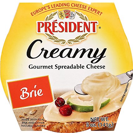 President Creamy Gourmet Spreadable Brie - 5 Oz - Image 2