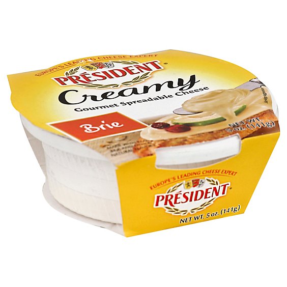 President Creamy Gourmet Spreadable Brie - 5 Oz