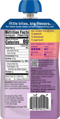 Plum Organics Second Blends Peach Apricot & Banana - 4 Oz - Image 5