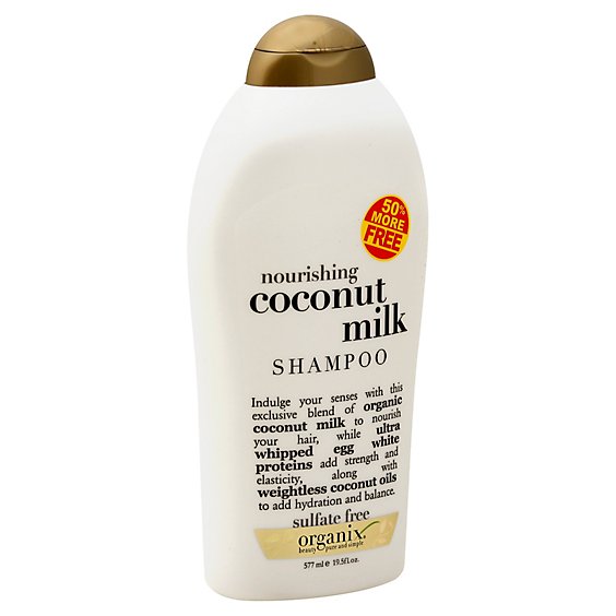 OGX Coconut Milk 50% More Free Shampoo - 19.5 Fl. Oz.