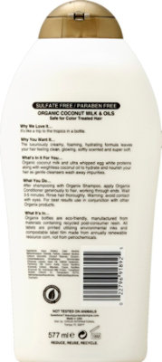OGX Conditioner Coconut Milk Nourishing Sulfate Free - 19.5 Fl. Oz. - Image 3