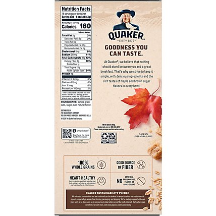 Quaker Oatmeal Instant Maple & Brown Sugar Value Pack - 18-1.51 Oz - Image 6