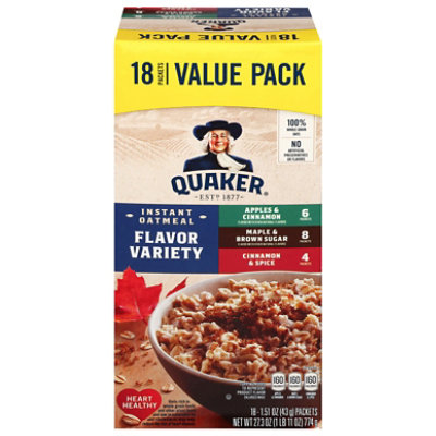 Quaker Oatmeal Instant Flavor Variety Value Pack - 18-1.51 Oz - Image 3