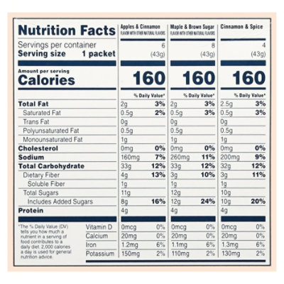 Quaker Oatmeal Instant Flavor Variety Value Pack - 18-1.51 Oz - Image 3