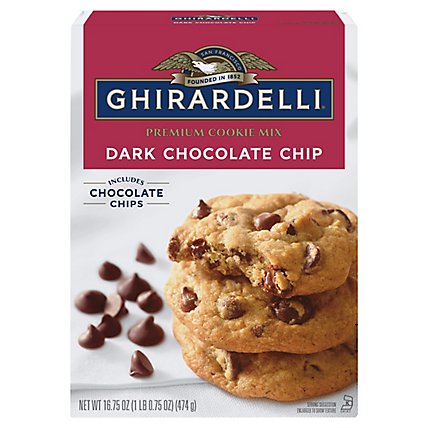 Ghirardelli Dark Chocolate Chip Premium Cookie Mix - 16.75 Oz - Image 3