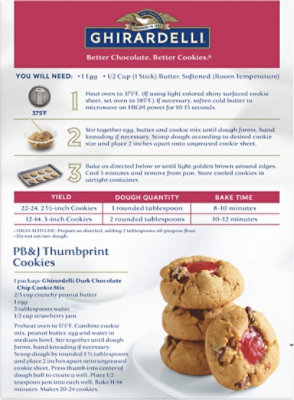 Ghirardelli Dark Chocolate Chip Premium Cookie Mix - 16.75 Oz - Image 5