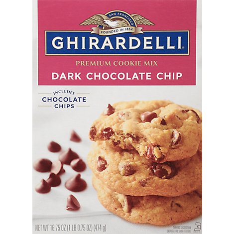 Ghirardelli Chocolate Cookie Mix Premium Dark Chocolate Chip - 16.75 Oz