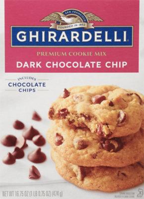 Ghirardelli Chocolate Cookie Mix Premium Dark Chocolate Chip - 16.75 Oz