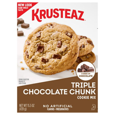 Krusteaz Cookie Mix Bakery Style Triple Chocolate Chunk - 15.5 Oz
