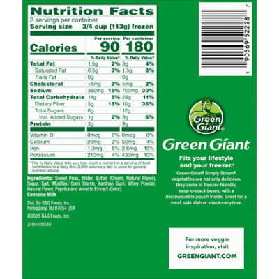 Green Giant Sweet Peas & Butter Sauce - 8 Oz - Image 3