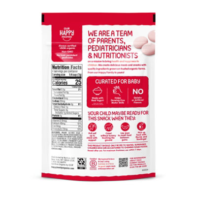 Happy Baby Organics Yogis Freeze-Dried Yogurt & Fruit Snacks Strawberry - 8-1 Oz - Image 2