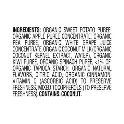 Happy Baby Organics Veggie & Fruit Snacks Coconut Milk Apple Spinach Pea & Kiwi Creamies - 1 Oz - Image 4