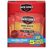 Jack Links Beef Jerky Original Lunch Packs - 5-0.625 Oz