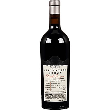 Rodney Strong Vineyards Alexanders Crown Wine Cabernet Sauvignon 2015 - 750 Ml - Image 4