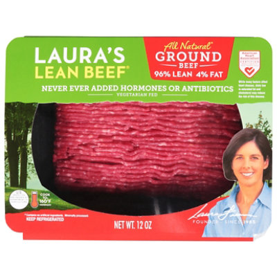 Laura's Lean 96% Lean 4% Fat Ground Beef - 12 Oz - Image 3