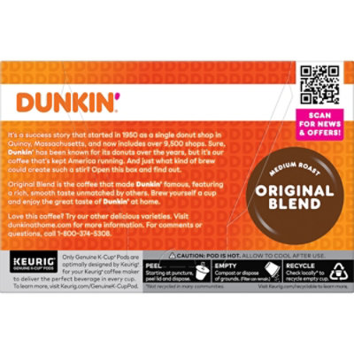 Dunkin Donuts Coffee K-Cup Pods Medium Roast Original Blend - 10-0.37 Oz - Image 7