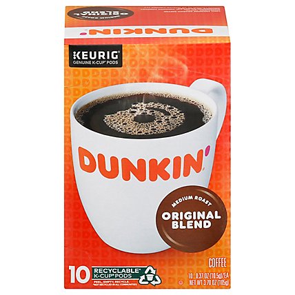 Dunkin Donuts Coffee K-Cup Pods Medium Roast Original Blend - 10-0.37 Oz - Image 2