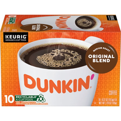 Dunkin Donuts Coffee K-Cup Pods Medium Roast Original Blend - 10-0.37 Oz - Image 1