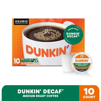 Dunkin Donuts Coffee K-Cup Pods Medium Roast Decaffeinated Dunkin Decaf - 10-0.37 Oz - Image 2