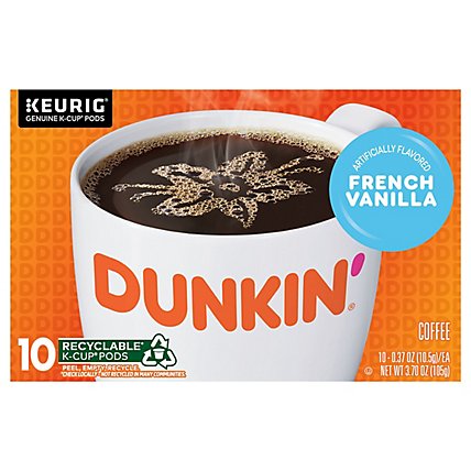 Dunkin Donuts Coffee K-Cup Pods French Vanilla Flavored - 10-0.37 Oz - Image 2