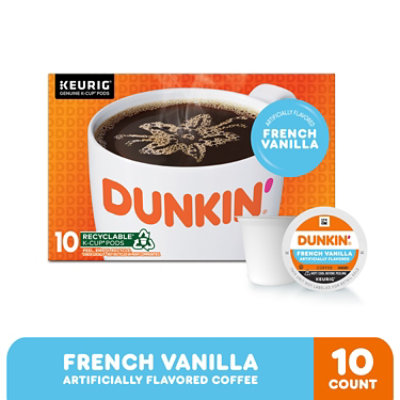 Dunkin Donuts Coffee K-Cup Pods French Vanilla Flavored - 10-0.37 Oz - Image 2