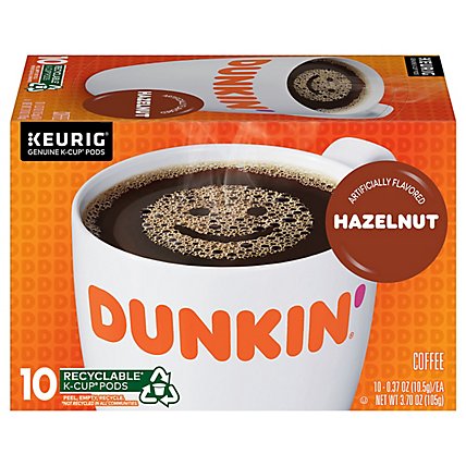Dunkin Donuts Coffee K-Cup Pods Hazelnut Flavored - 10-0.37 Oz - Image 3