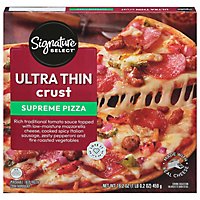 Signature SELECT Pizza Ultra Thin Crust Supreme Frozen - 16.2 Oz - Image 2