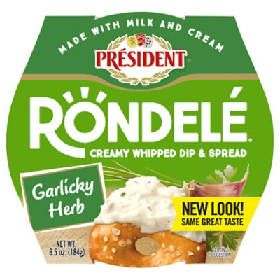 President Rondele Spreadable Cheese Garlic & Herbs - 6.5 Oz. - Image 3