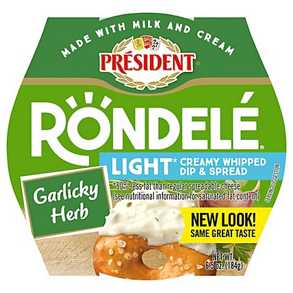 Rondele Cheese Spread Garlic & Herb Light - 6.5 Oz - Image 2