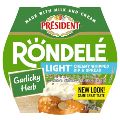 Rondele Cheese Spread Garlic & Herb Light - 6.5 Oz - Image 2